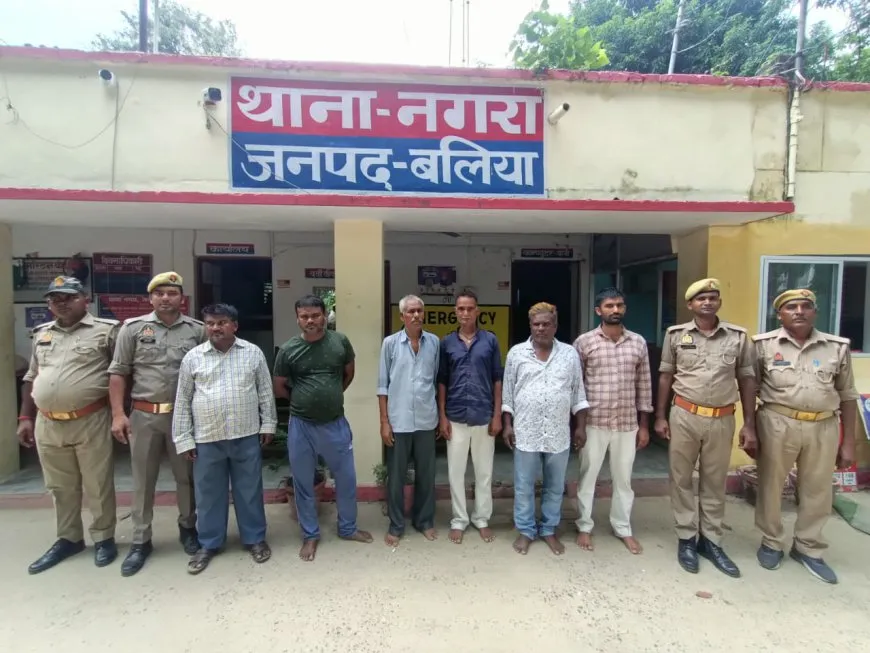 बलिया पुलिस के हत्थे चढ़े 6 वारंटी