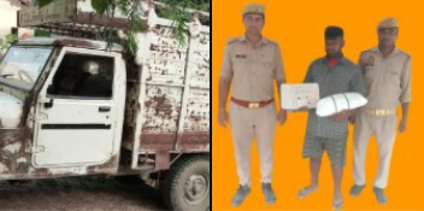 Ballia Crime : फर्जी नम्बर प्लेट की पिकअप बरामद, मादक पदार्थ तस्कर गिरफ्तार