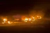 बड़ा हादसा :  कानपुर-सागर राजमार्ग में दो ट्रकों में टक्कर के बाद लगी आग, दो की मौत