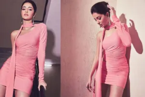 अनन्या पांडे फोटो: अनन्या पांडे ने गुलाबी ड्रेस में अपनी शानदार काया का जलवा बिखेरा, और तस्वीरें ऑनलाइन वायरल हो गईं